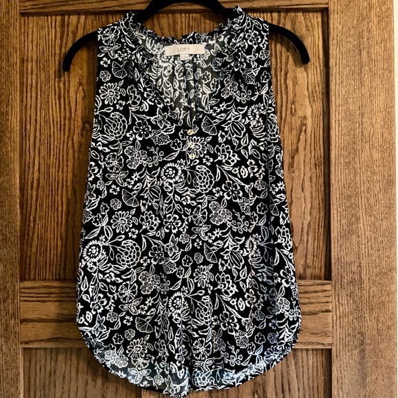 LOFT Ruffle Neck Shell - Picture 6 of 13